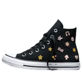 Chuck Taylor All Star Retro Embroidery „Black New Found Bloom”