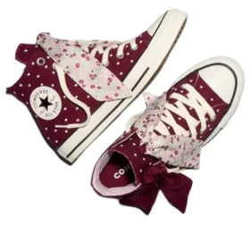Chuck Taylor All Star Scarf Bow „Deep Bordeaux Egret”