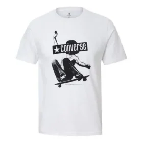 Chuck Taylor All Star Skateboard cu imprimeu, mânecă scurtă, „Alb”