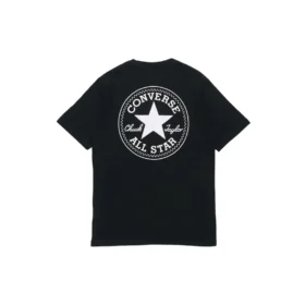Chuck Taylor All Star Tricou sport cu guler rotund și imprimeu logo, mânecă scurtă „Negru” Chuck Taylor All Star Tricou sport cu guler rotund și imprimeu logo, mânecă scurtă „Negru”