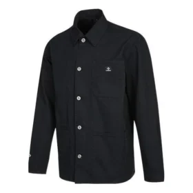 Cămașă casual Converse SS22 pentru bărbați, cu mâneci lungi, model cargo, negru, de toamnă