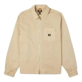 Cămașă de lucru din pânză spălată cu fermoar complet Mărimi asiatice „Nomad Khaki”