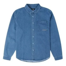 Cămașă din denim cu mâneci lungi Oxford, mărimi asiatice „Albastru indigo”