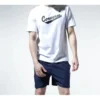 Converse Classic pentru bărbați, cu model alfabet, mânecă scurtă, alb
