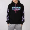 Converse pentru bărbați cu imprimeu Flash Logo, căptușite cu fleece, negru