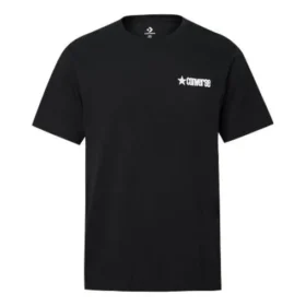 Converse pentru bărbați, culori contrastante, carouri, mânecă scurtă, negru Converse pentru bărbați, culori contrastante, carouri, mânecă scurtă, negru