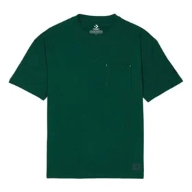 Converse Renew pentru bărbați, culoare solidă, buzunar larg, mânecă scurtă, verde Converse Renew pentru bărbați, culoare solidă, buzunar larg, mânecă scurtă, verde