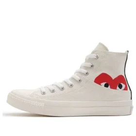 Converse x COMME des GACRONS PLAY Chuck 70 Hi Half Logo „White”
