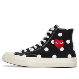 Converse x COMME des GARCONS PLAY Chuck 70 Hi „Black Polka Dot”