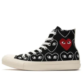 Converse x COMME des GARCONS PLAY Chuck 70 Hi Heart Print „Black”