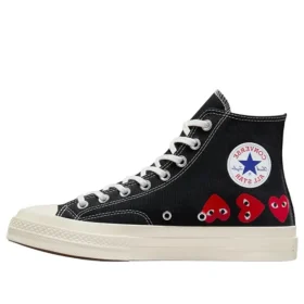 Converse x COMME des GARCONS PLAY Chuck 70 Hi „Multi-Heart Black”