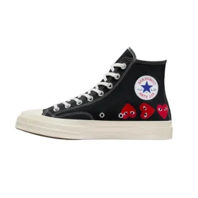 Converse x COMME des GARCONS PLAY Chuck 70 Hi „Multi-Heart Black”