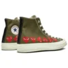 Converse x COMME des GARCONS PLAY Chuck 70 Hi Multi Heart „Khaki” Converse x COMME des GARCONS PLAY Chuck 70 Hi Multi Heart „Khaki”