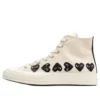 Converse x COMME des GARCONS PLAY Chuck 70 Hi „Multi Heart – Milk Black”