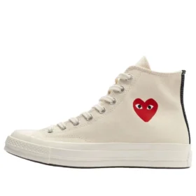 Converse x Comme des Garcons PLAY Chuck 70 Hi „Single Heart Milk”