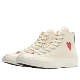 Converse x Comme des Garcons PLAY Chuck 70 Hi „Single Heart Milk”