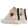 Converse x Comme des Garcons PLAY Chuck 70 Hi „Single Heart Milk”