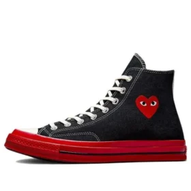 Converse x COMME des GARCONS PLAY Chuck 70 High „Black Red”