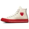 Converse x COMME des GARCONS PLAY Chuck 70 High „Pristine Red”