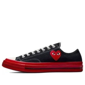 Converse x COMME des GARCONS PLAY Chuck 70 Low „Black Red”