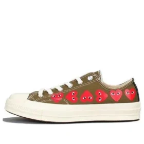 Converse x COMME des GARCONS PLAY Chuck 70 Low Multi Heart „Khaki” Converse x COMME des GARCONS PLAY Chuck 70 Low Multi Heart „Khaki”