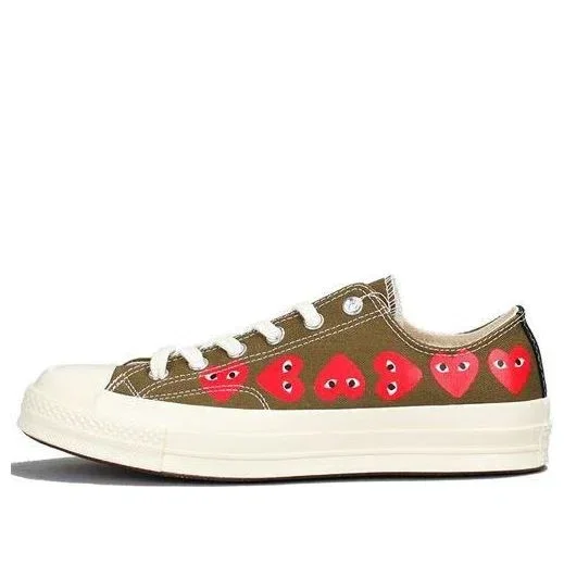 Converse x COMME des GARCONS PLAY Chuck 70 Low Multi Heart „Khaki” Converse x COMME des GARCONS PLAY Chuck 70 Low Multi Heart „Khaki”