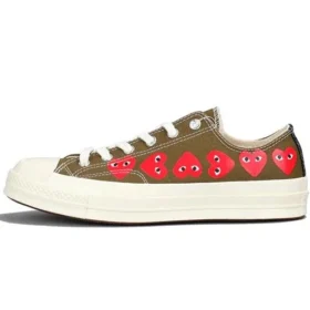 Converse x COMME des GARCONS PLAY Chuck 70 Low Multi Heart „Khaki” Converse x COMME des GARCONS PLAY Chuck 70 Low Multi Heart „Khaki”