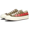 Converse x COMME des GARCONS PLAY Chuck 70 Low Multi Heart „Khaki” Converse x COMME des GARCONS PLAY Chuck 70 Low Multi Heart „Khaki”