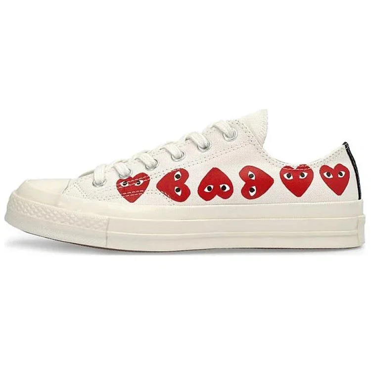 Converse x COMME des GARCONS PLAY Chuck 70 Low Multi Heart „White Red” Converse x COMME des GARCONS PLAY Chuck 70 Low Multi Heart „White Red”