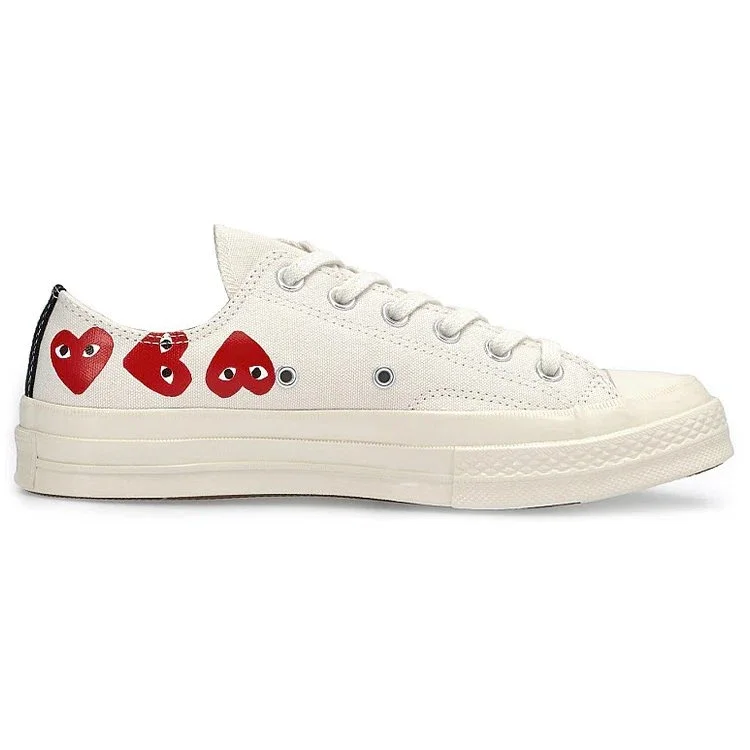 Converse x COMME des GARCONS PLAY Chuck 70 Low Multi Heart „White Red” Converse x COMME des GARCONS PLAY Chuck 70 Low Multi Heart „White Red”