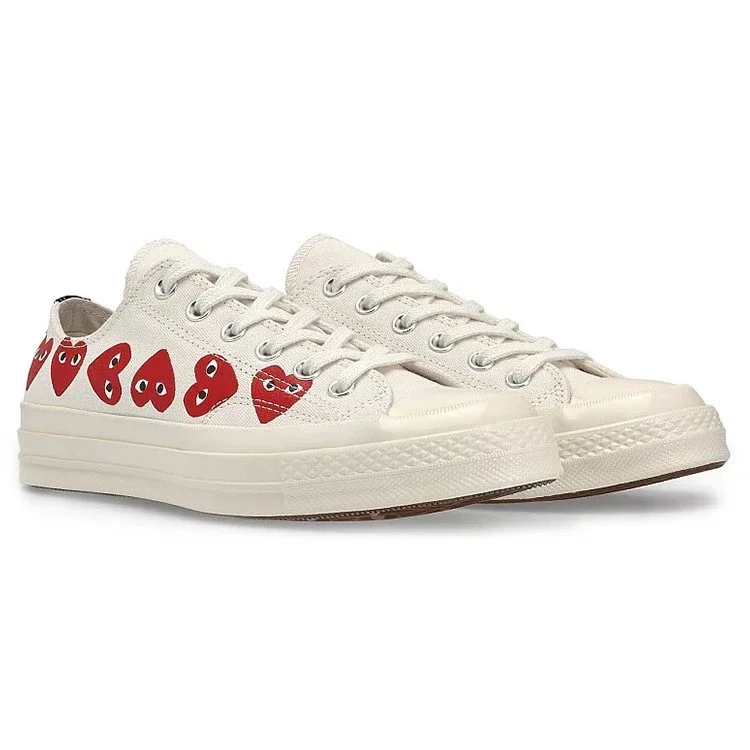 Converse x COMME des GARCONS PLAY Chuck 70 Low Multi Heart „White Red” Converse x COMME des GARCONS PLAY Chuck 70 Low Multi Heart „White Red”
