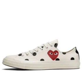 Converse x COMME des GARCONS PLAY Chuck 70 Low „White Polka Dot”