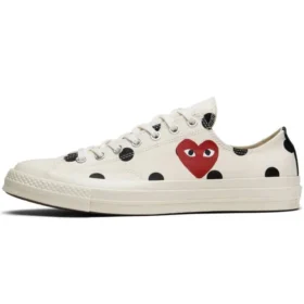 Converse x COMME des GARCONS PLAY Chuck 70 Low „White Polka Dot”