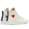 Converse x Comme des Garcons PLAY Single Heart Chuck 70 Hi „Milk”