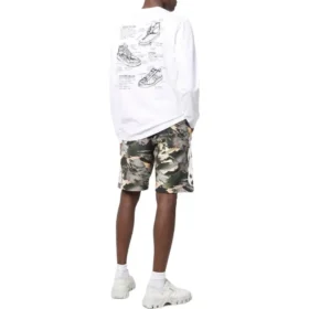 Converse x Josh Vides Tricou cu mâneci lungi și buzunar, mărimi asiatice „Alb”