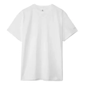 Converse x Kim Jones Tricou sport cu guler rotund și mâneci scurte pentru bărbați, cu imprimeu logo, alb Converse x Kim Jones Tricou sport cu guler rotund și mâneci scurte pentru bărbați, cu imprimeu logo, alb