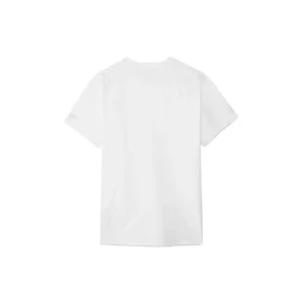 Converse x Kim Jones Tricou sport cu guler rotund și mâneci scurte pentru bărbați, cu imprimeu logo, alb Converse x Kim Jones Tricou sport cu guler rotund și mâneci scurte pentru bărbați, cu imprimeu logo, alb