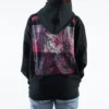 Converse x Shaniqwa Jarvis Pulover cu imprimeu floral în spate, stil pentru cuplu, negru