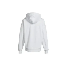 Hanorac casual sportiv cu logo clasic, căptușit cu fleece, alb