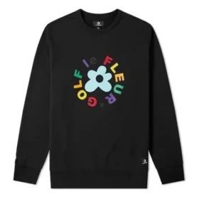Hanorac Converse x Golf Le Fleur Crew, mărimi asiatice „Negru”