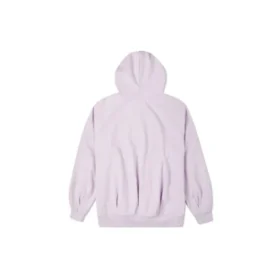 Hanorac cu glugă, brodat cu logo, tricotat, violet