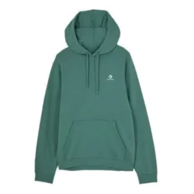 Hanorac cu glugă din fleece cu croială standard și model Chevron cu stele brodate, mărimi asiatice „Verde” Hanorac cu glugă din fleece cu croială standard și model Chevron cu stele brodate, mărimi asiatice „Verde”