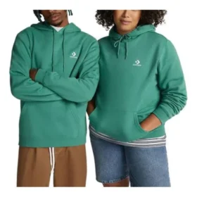 Hanorac cu glugă din fleece cu croială standard și model Chevron cu stele brodate, mărimi asiatice „Verde” Hanorac cu glugă din fleece cu croială standard și model Chevron cu stele brodate, mărimi asiatice „Verde”