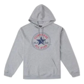 Hanorac cu glugă din fleece Go-To All Star Patch, croială standard, mărimi asiatice „Gri” Hanorac cu glugă din fleece Go-To All Star Patch, croială standard, mărimi asiatice „Gri”
