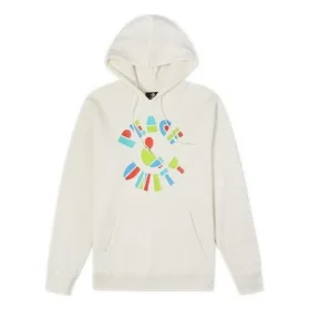 Hanorac cu glugă din material reciclat Peace & Unity, mărimi asiatice „Egret”