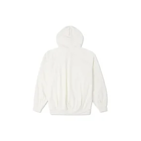 Hanorac cu glugă din tricot lejer, alb cremos
