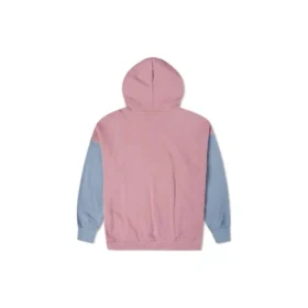 Hanorac cu glugă oversized, cu blocuri de culoare, mărimi asiatice „Pink Aura Multi”