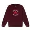 Hanorac cu guler rotund din fleece Chuck Taylor All Star Patch Standard-Fit, mărime asiatică, „Burgundy”