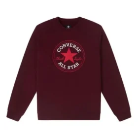 Hanorac cu guler rotund din fleece Chuck Taylor All Star Patch Standard-Fit, mărime asiatică, „Burgundy”