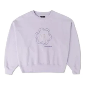 Hanorac cu guler rotund și imprimeu floral, mărimi asiatice „Lilac”